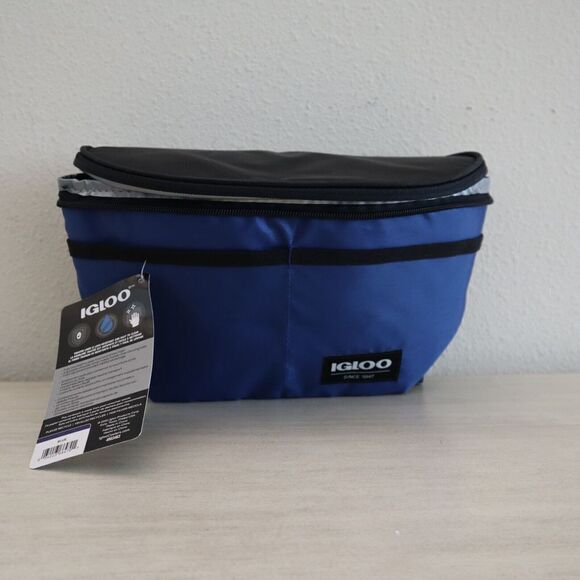 Igloo Blue Insulated Adjustable Belt Fanny Pack Crossbody 3 Can Max. Cooler Bag - Picture 5 of 9